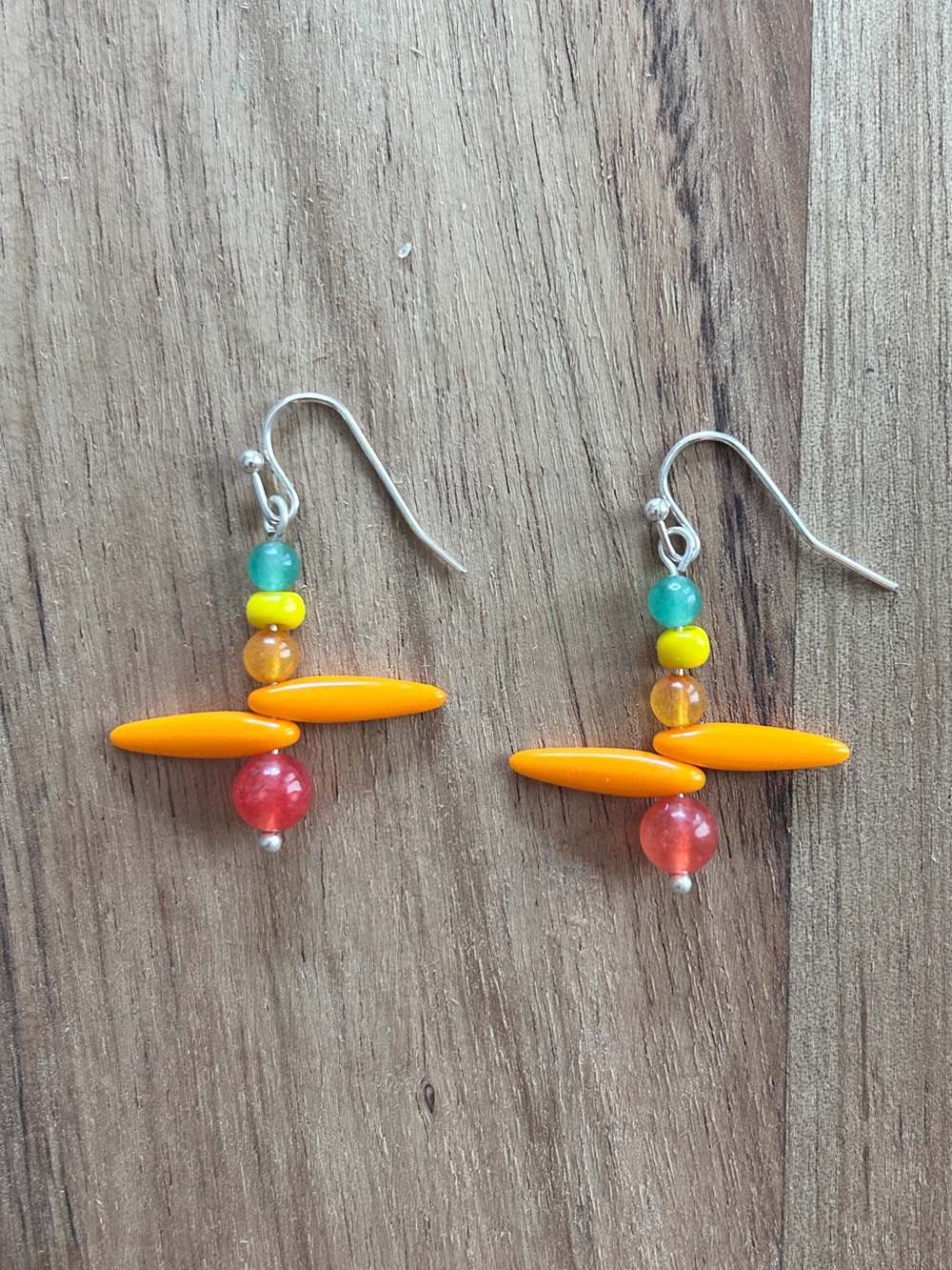 Fun & Funky!!! Handmade Colorful Bead Dangle Earrings